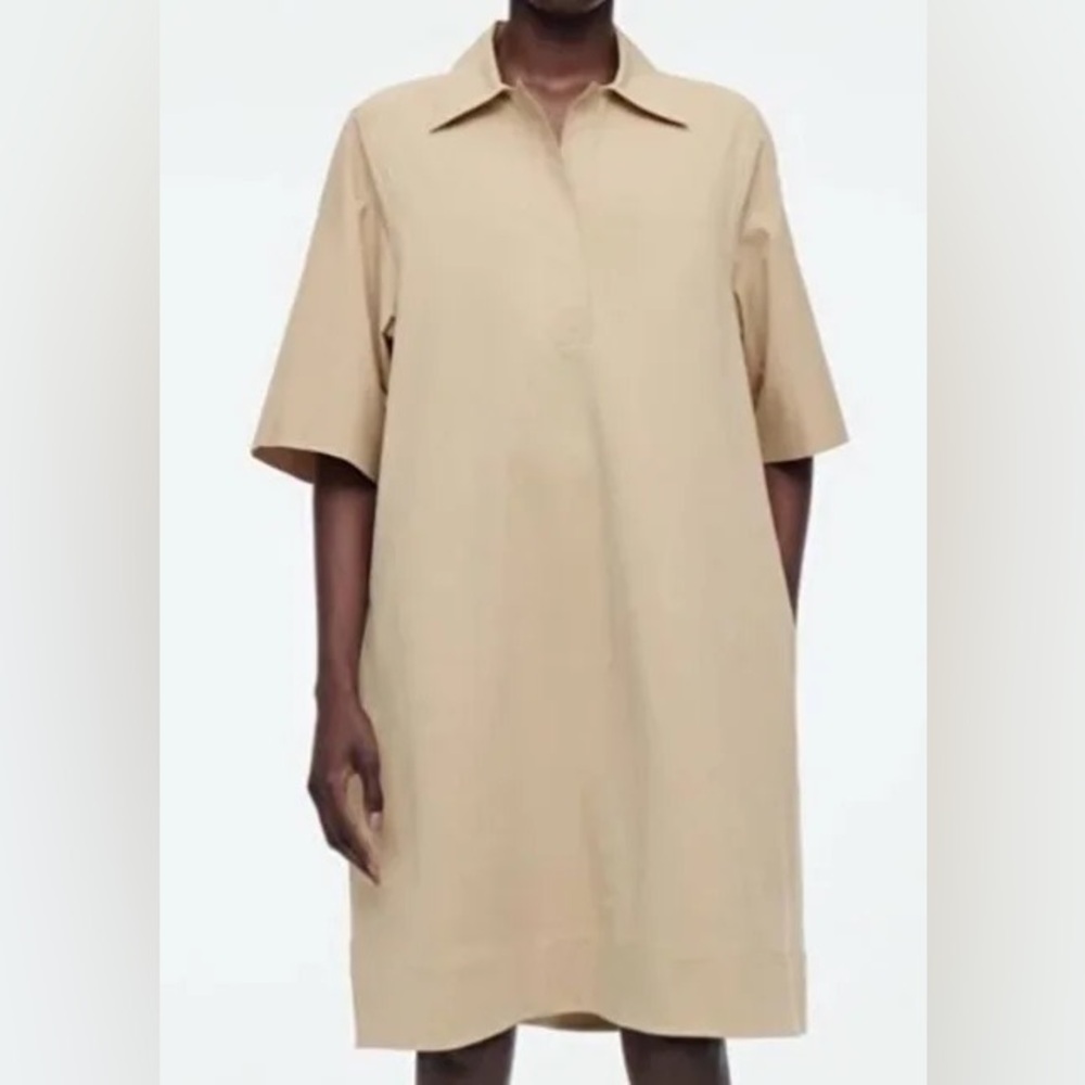 Cos Oversized Open Collar Dress